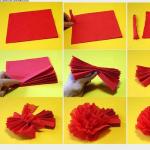 Garoafa de hârtie origami